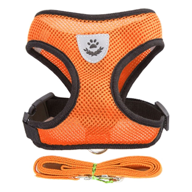 Cat Harness Adjustable Vest Walking Lead Leash For Puppy Dogs Collar