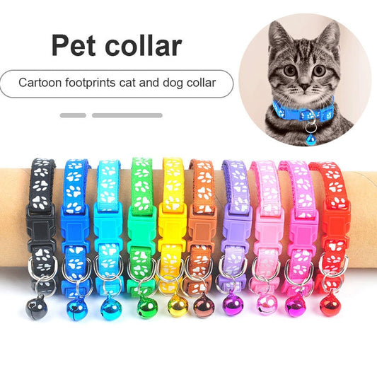 Colorful Cute Bell Collar Adjustable Buckle Cat Collar Pet Supplies