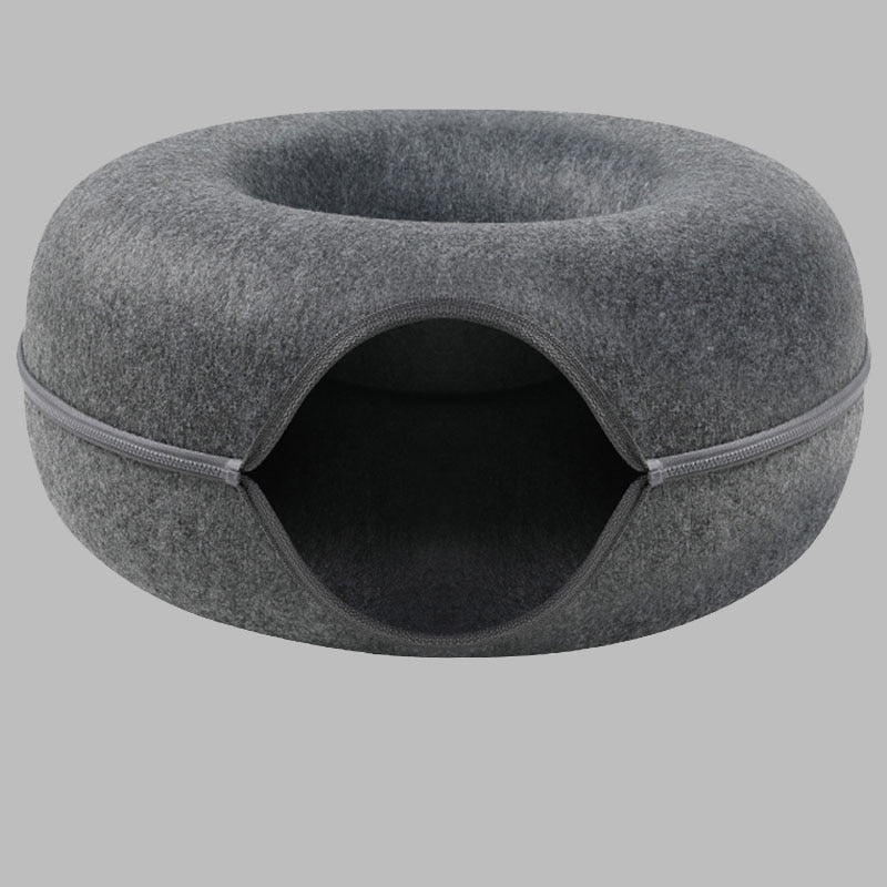 Donut Pet Cat Tunnel Interactive Play Toy Cat bed