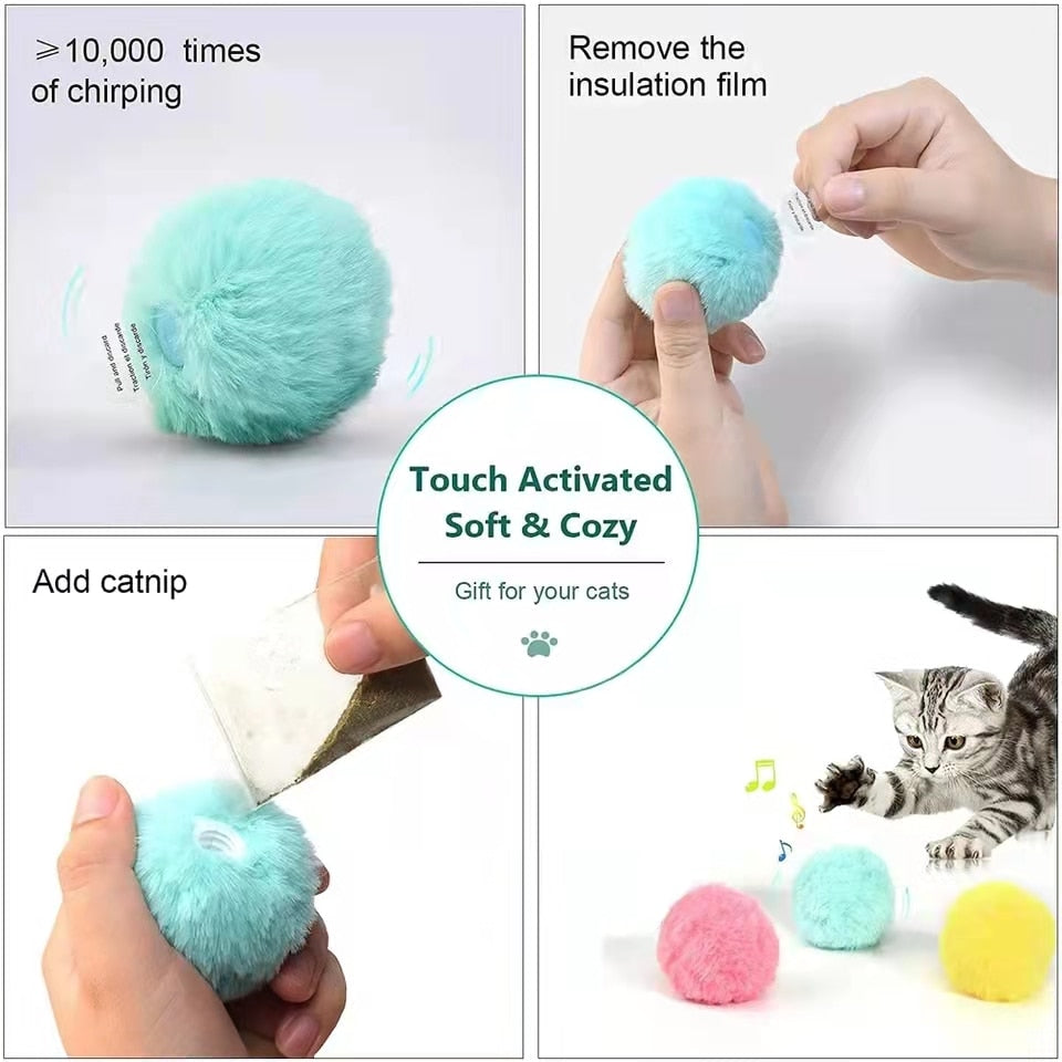 Smart Cat Toys Interactive Ball Plush Electric Catnip Training